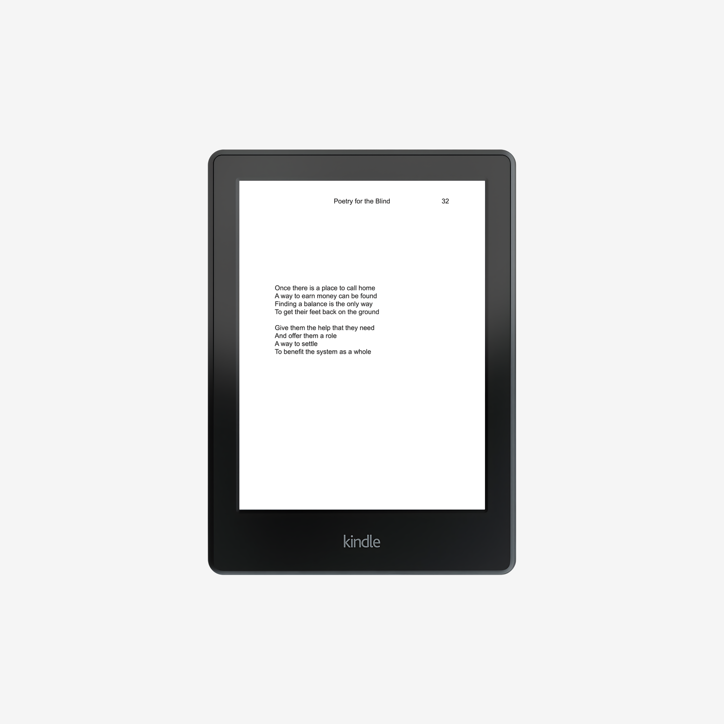 eBook: Poetry for the Blind